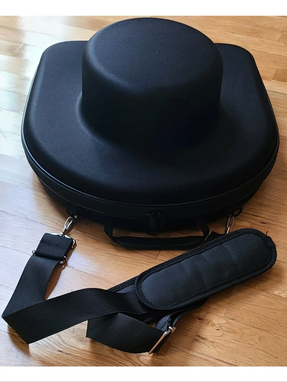 🆕️Cowboy Hat Case Crushproof Hard Hat Box Travel Organizer Strap Western Fedora